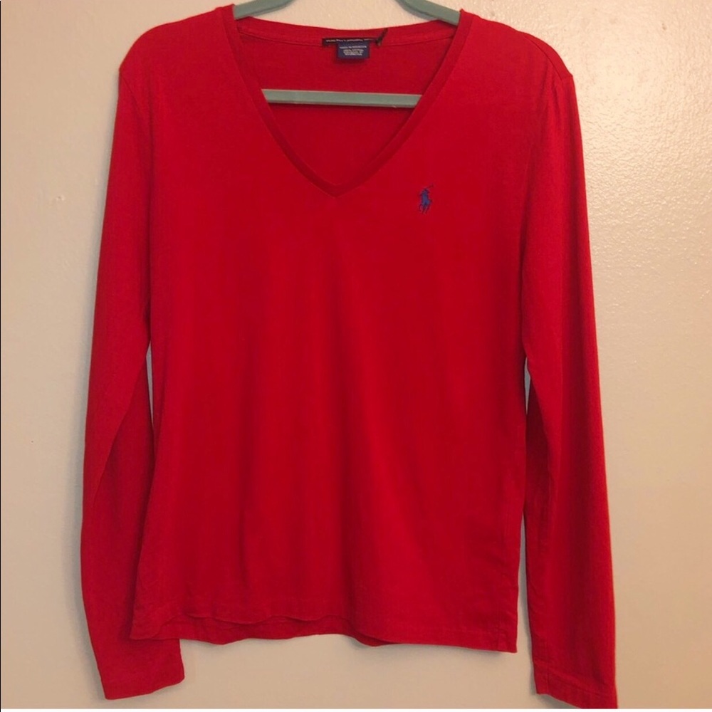 Ralph Lauren Red Long Sleeve T-Shirt